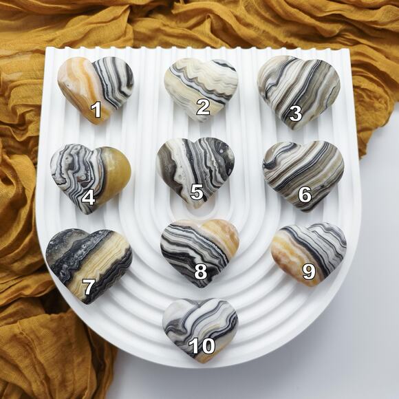 Coffee Calcite Heart Crystal Carving Grounding Crystals - Picture 9 of 10